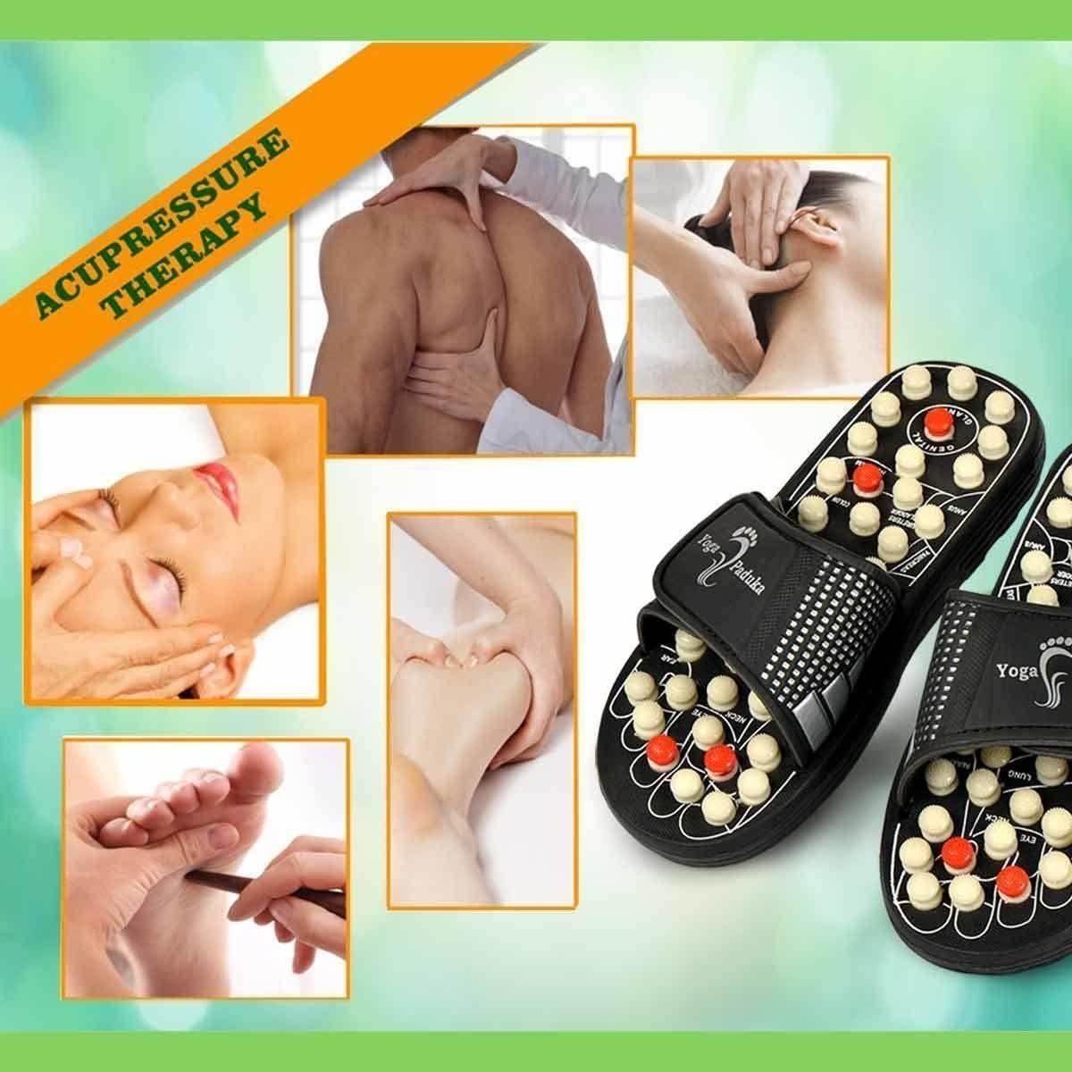 Acupressure and Magnetic Therapy Paduka Slippers for Full Body Blood Circulation For Men and Women - online shope