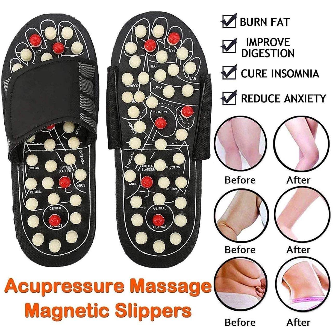 Acupressure and Magnetic Therapy Paduka Slippers for Full Body Blood Circulation For Men and Women - online shope