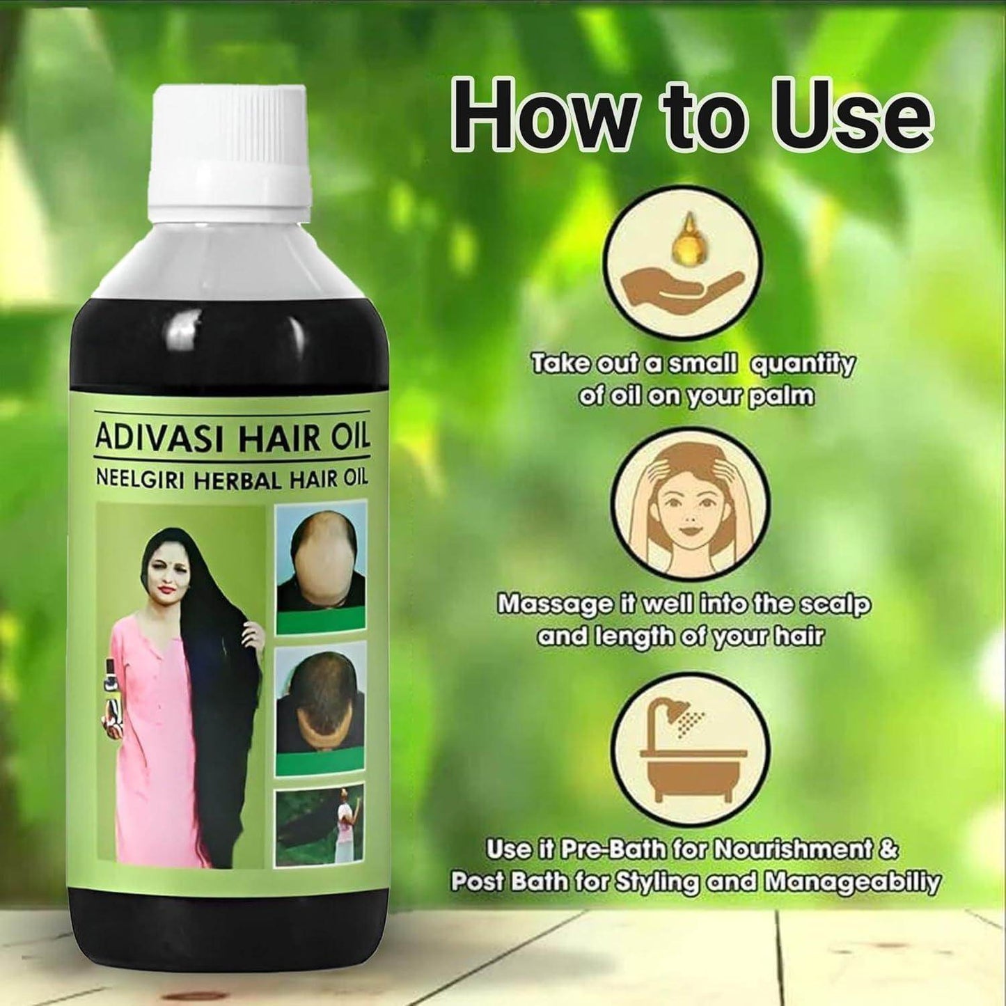 Adivasi Neelgiri Herbal Hair Oil Pack of 2 - online shope
