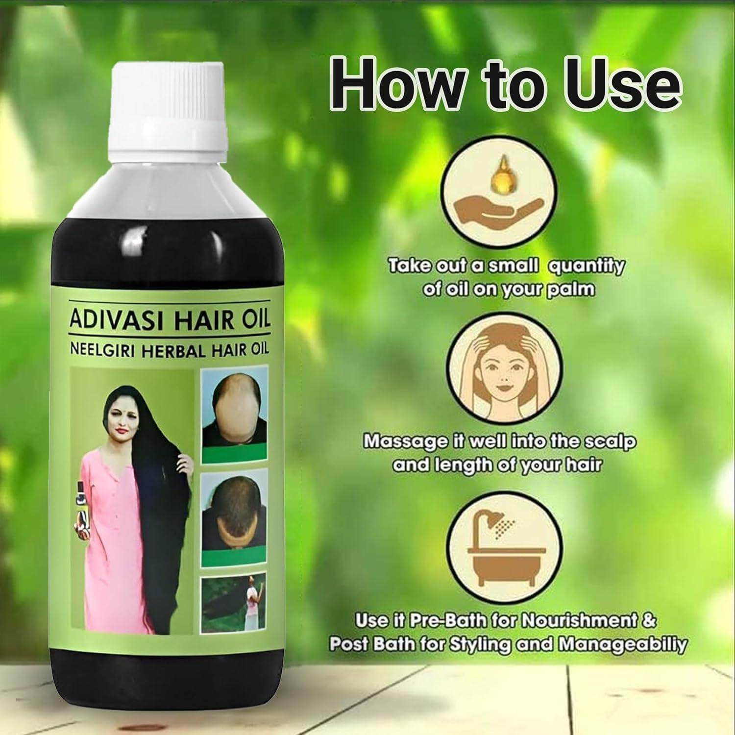Adivasi Neelgiri Herbal Hair Oil Pack of 2 - online shope