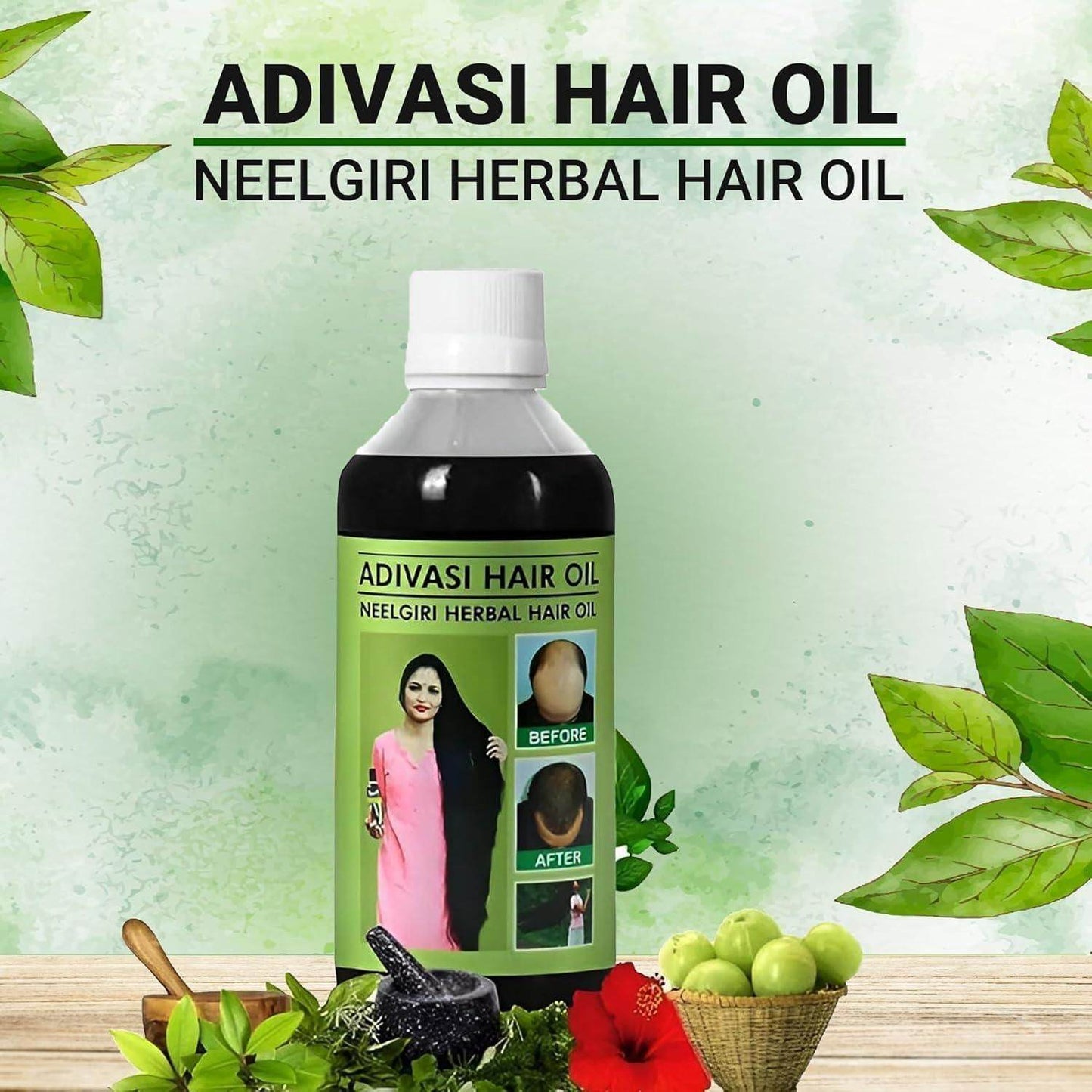 Adivasi Neelgiri Herbal Hair Oil Pack of 2 - online shope