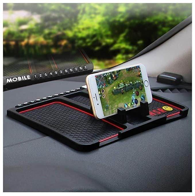 Multifunctional car mobile holder on dashboard holding phone playing game for hands-free use