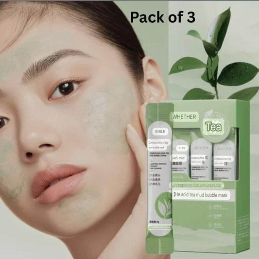 Sour Tea Bubble Mask - Pack of 3 Facial Care - online shope